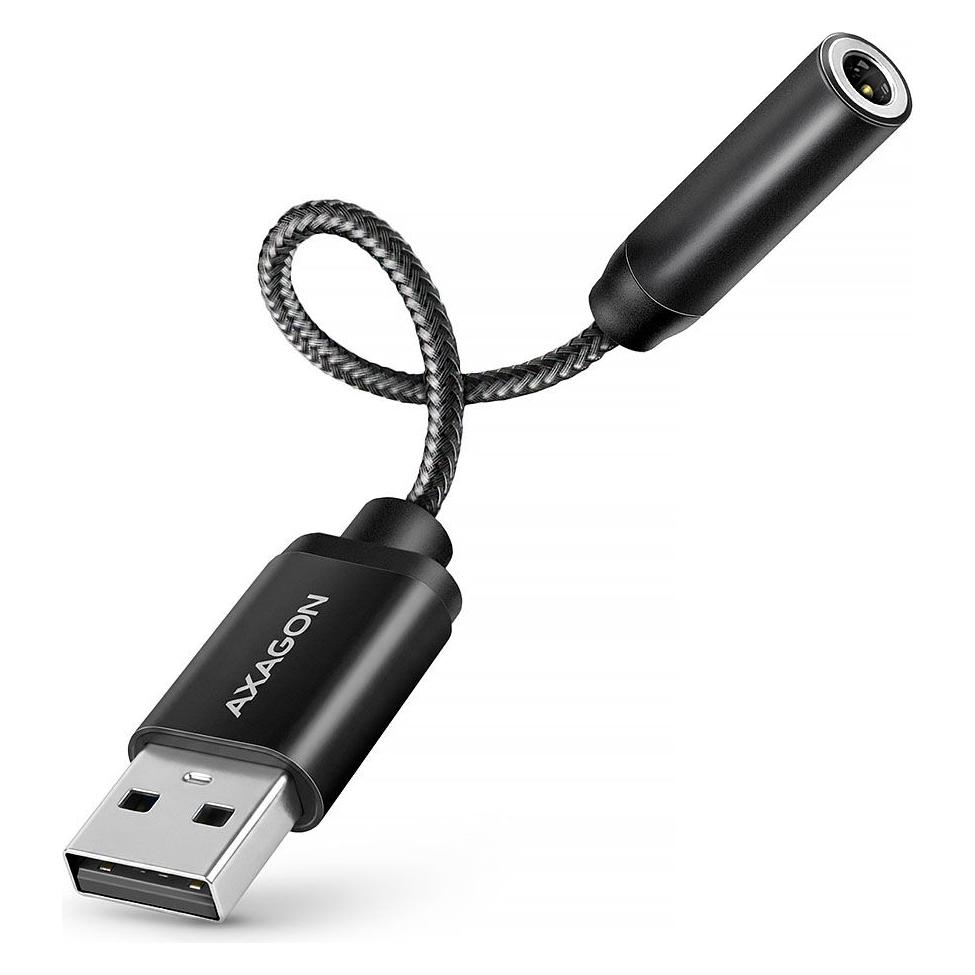 Axagon ADA-HA, USB-A na 3.5mm jack Hi-Res DAC audio adaptér, 384kHz/32bit, stereo (USB) (ADA-HA)
