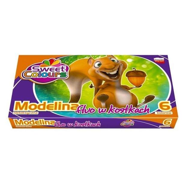 Sweet Colours Modelliermasse in Fluo-Würfeln, 6 Farben (47590893)