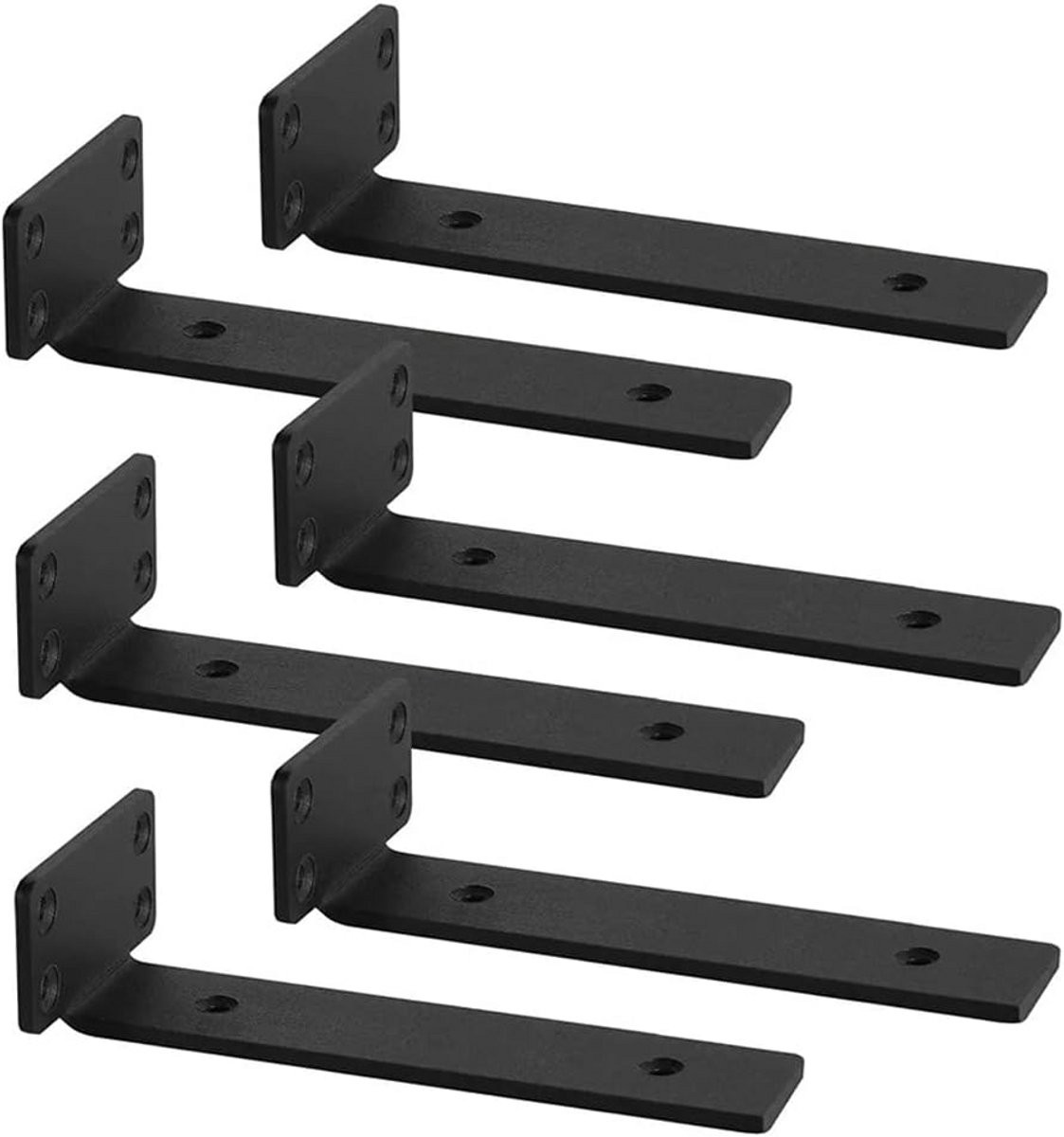 Zwevende Plankdragers 90 Graden - Heavy Duty Wandmontage voor Boekenplank en Wandplank
