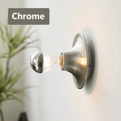 Inspire Curations Vintage Wall Sconce Retro Bedside Wall Light chrome warm White (2700 3500k)