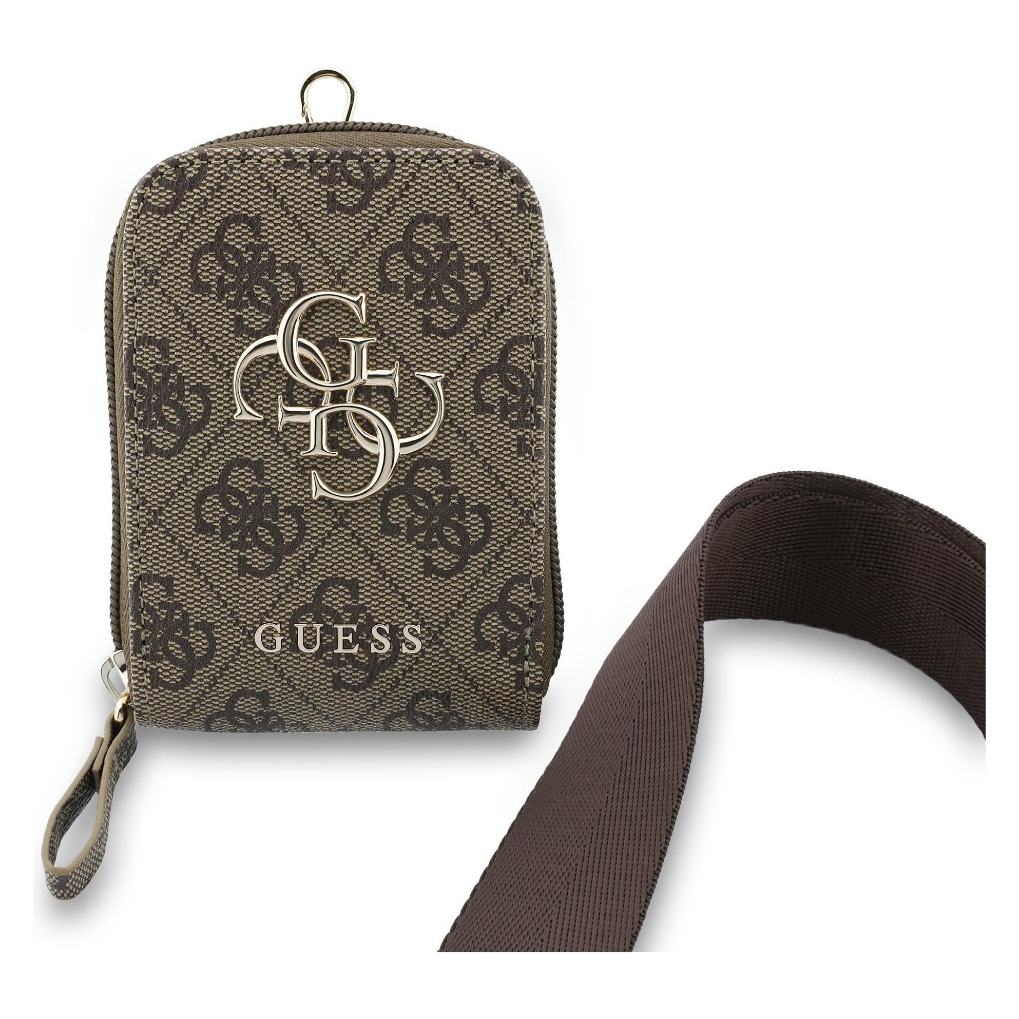 Guess 4G Logo Metall Lanière Schultertasche mit Tasche (GUUCNKP4DGMW)