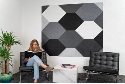 Felt Right Structure Greys   Sound Dampening Pinnable Tiles