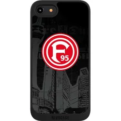 Nivocase Handyhülle für Apple iPhone 8 Hülle NIVOpure Case Schwarz Fortuna Düsseldorf Logo Offizielles (Apple iPhone 8), Smartphone Hülle, Schwarz