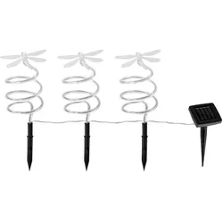 I-GLOW I-Glow LED-Solar-Gartenstecker "Spirale" - 3er-Set