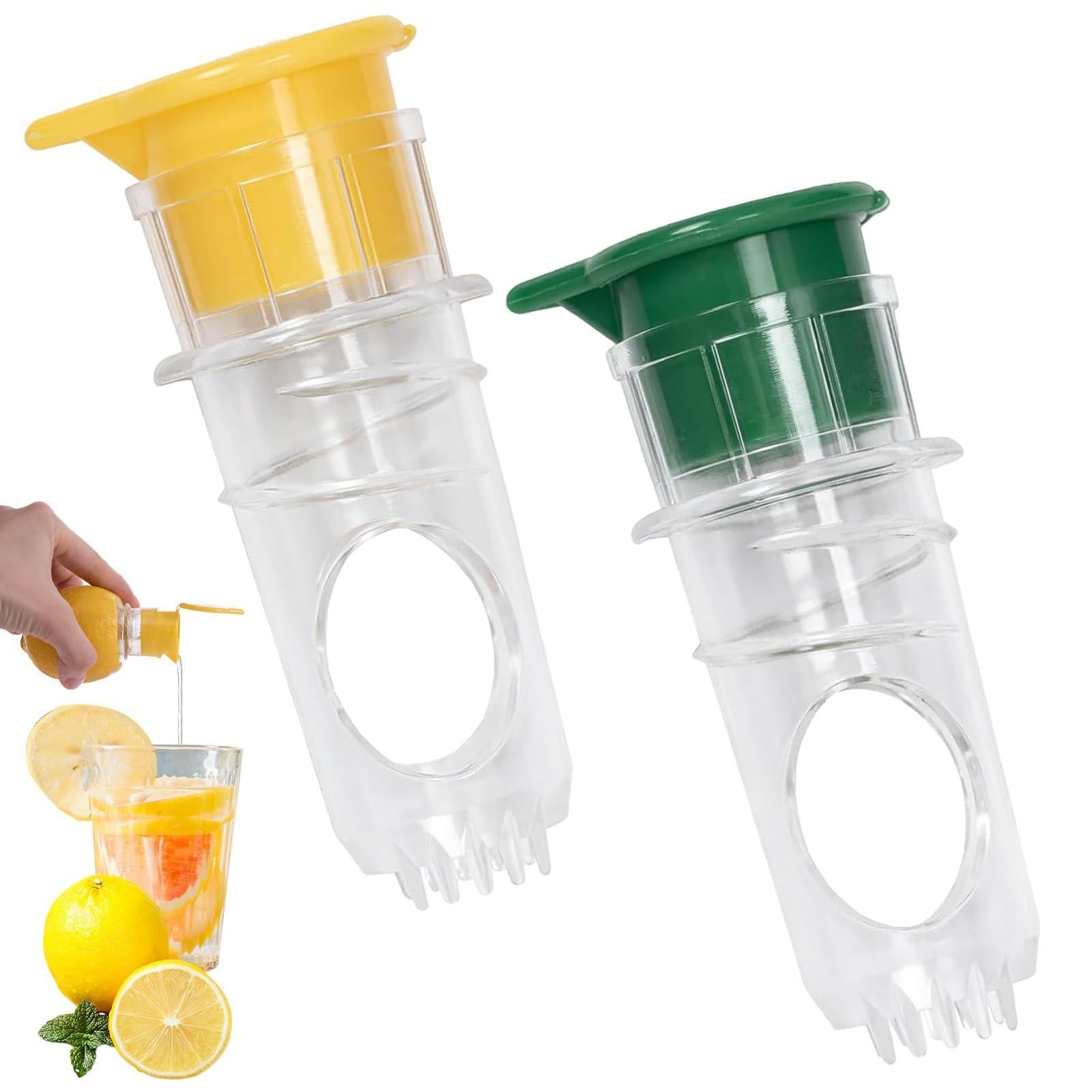 Dripio Citruspers set van 2 stuks, handpers, geel/groen, ABS, Breedte: 8,5 cm