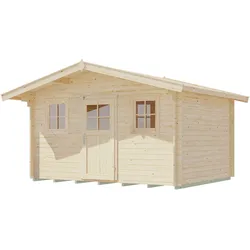 Weka Gartenhaus 110 mit Vordach 380 x 300cm - 50 % Rabatt auf Dacheindeckung