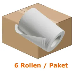Handtuchrollen JM Metzger 6 Rollen, weiß 20,8 cm x 140 m 6 Rollen/Paket, Außenabwicklung, 2-lagig, Zellstoff