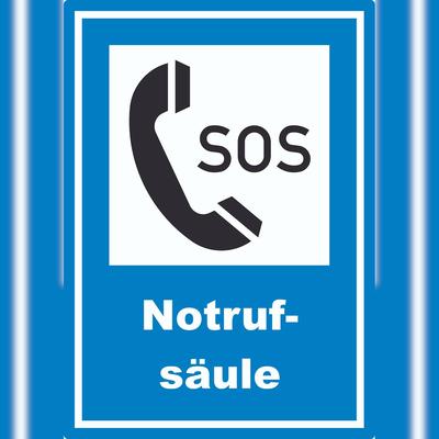 HB-Druck Notrufsäule Aufkleber A1 (594x841mm)