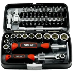 OK-Line, Steckschlüssel + Stecknuss, Steckschl+AMMAvA-ssel-Satz SLIM (14 mm)