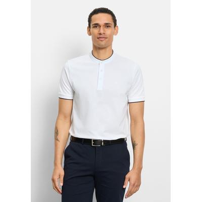 Poloshirt OLYMP "OLYMP Casual Wirk, Polo", Herren, Gr. XXL, weiß, 100% Baumwolle, Shirts