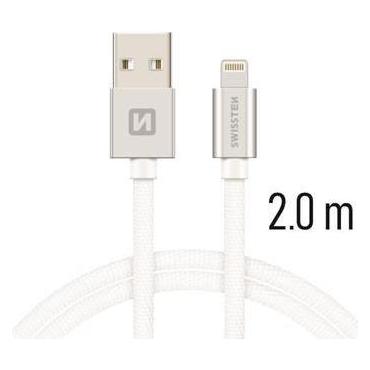 Swissten Datenkabel Textil USB / Lightning 2.0 M (2 m, USB 2.0) (71523303)