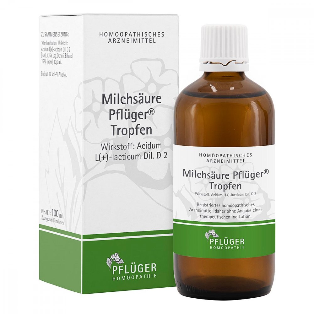 Homöopathisches Laboratorium Alexander Pflüger Gmb Milchsäure Pflüger® Tropfen 01222406