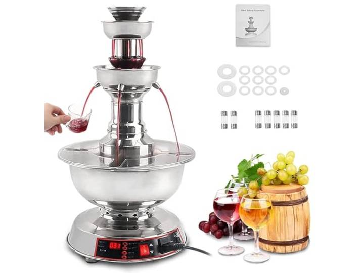 levigationlu Party-Getränkebrunnen, 3.5L-Saftbrunnen, 3-Stufiger Weinbrunnen, Party-Getränkespender, Geeignet Für Wasser, Saft, Wein, Champagner