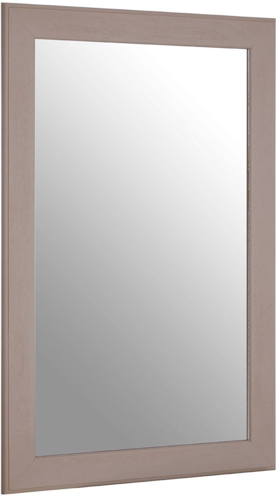 Brambly Cottage Wine Solid Wood Flat Wall Mirror Vintage Grey 90cm H X 60cm W X 2cm D