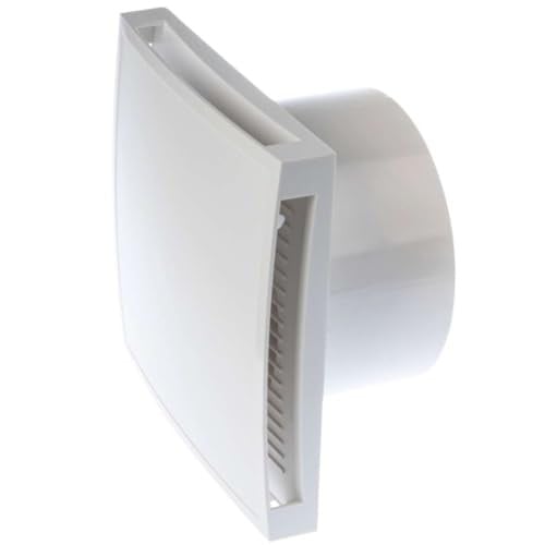 Witte Badkamer Ventilator met Timer en Vochtsensor - Ø 150mm Stille Afzuigventilator voor Badkamer, Keuken, Garage of Toilet