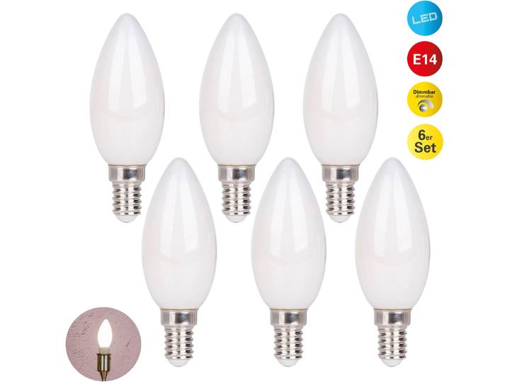 NÄVE LED-Leuchtmittel Daffy , Energieeffizienz: F, weiß, Ø:3,5cm, Leuchtmittel, 6er Set, LED-Leuchtmittel