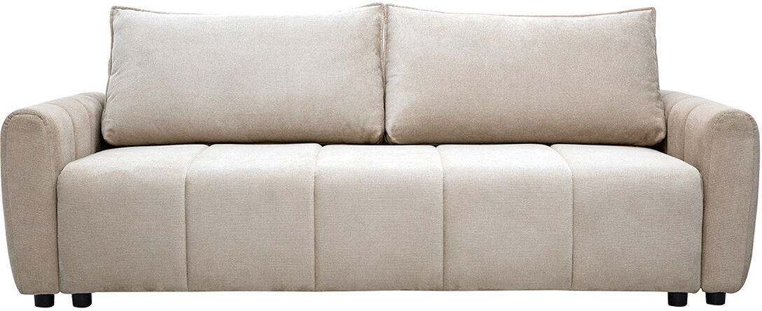 Miliboo 3-Sitzer-Schlafsofa aus beigem Chenille-Stoff FOLDY