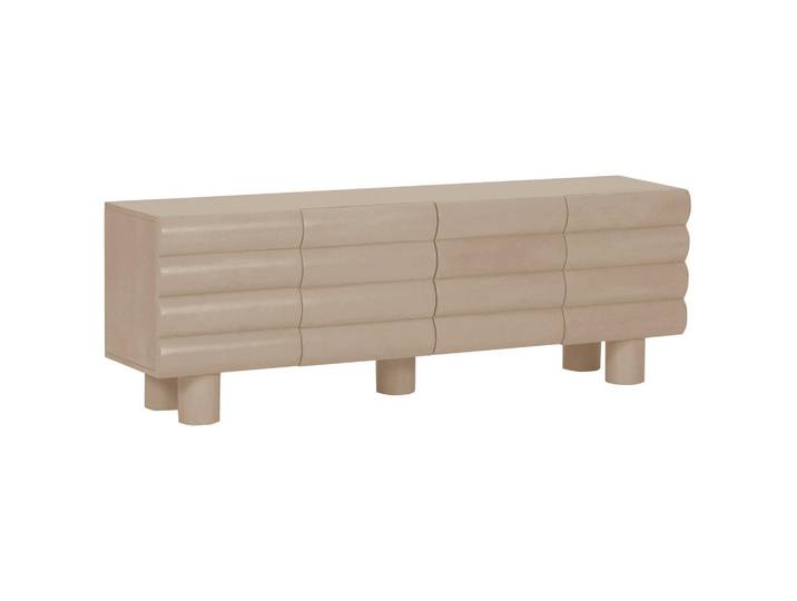 Landscape Lowboard, Taupe, 2 Fächer, 175x60x40 cm, Wohnzimmer, TV Möbel, Lowboards
