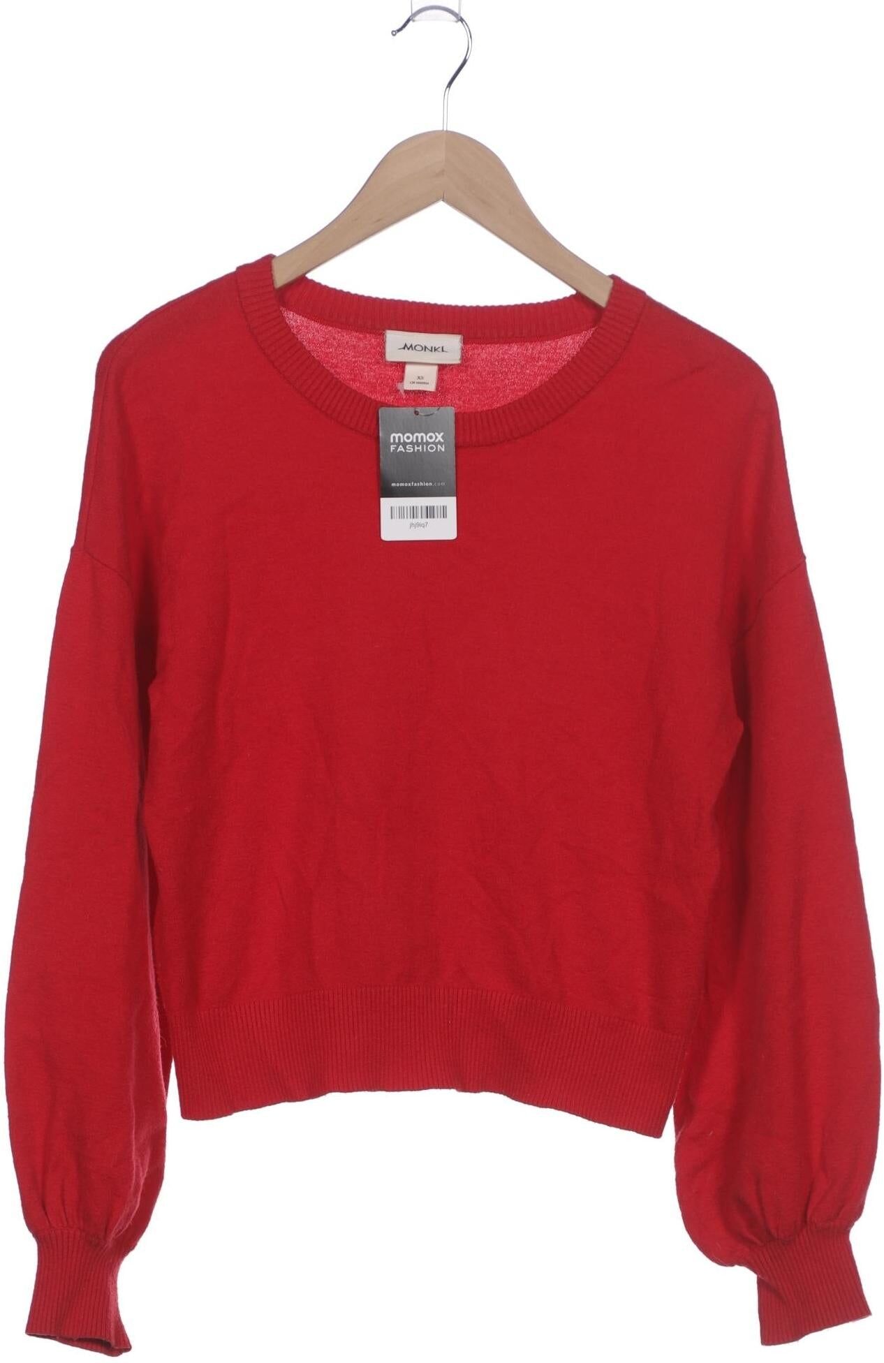 Monki Damen Pullover, Rot, Gr. XS, Synthetik / Viskose - Second Hand