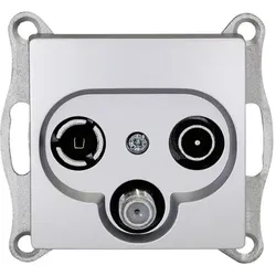 Günsan Visage Multimedia Sat TV Radio Antennendose Silber