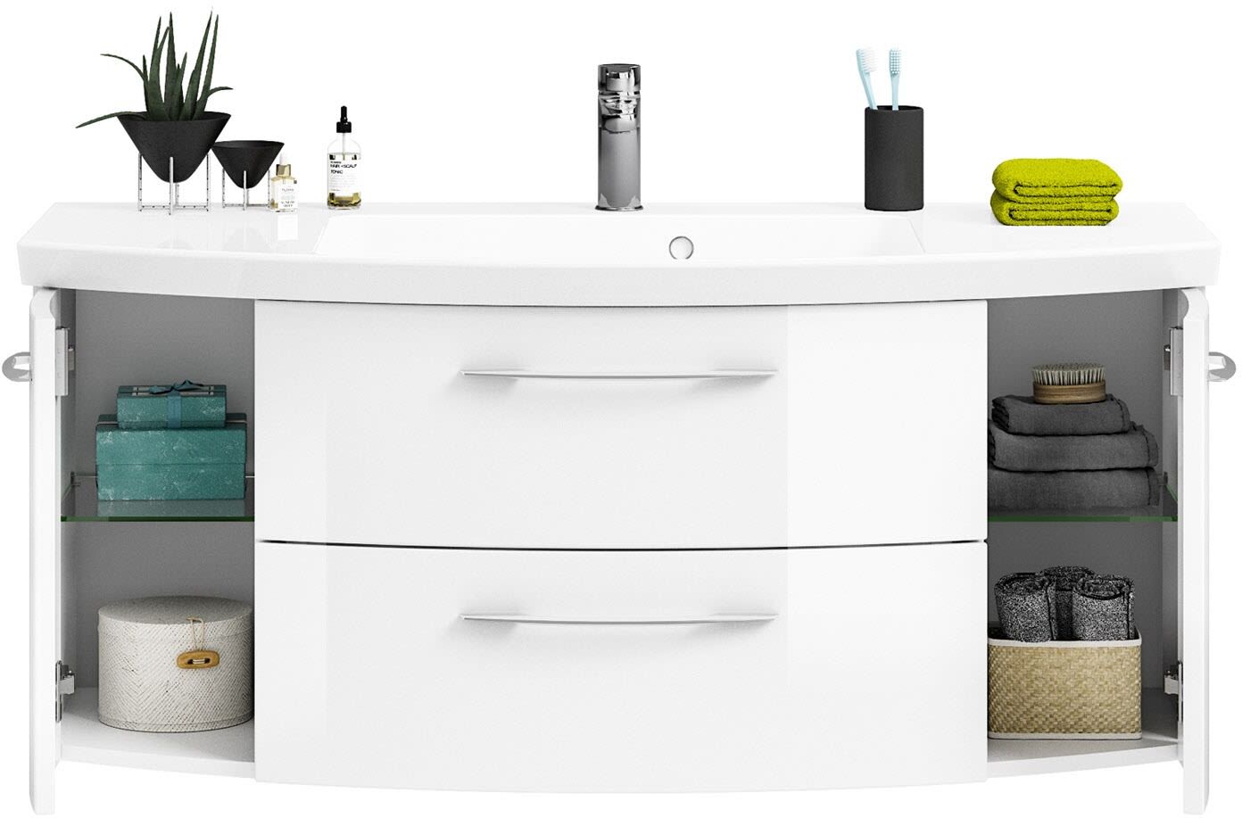 Pelipal Cassca Waschtischunterschrank 119 x 46,2 x 48 cm mit Griff C1, Badmöbel, CS-WTUSL04F10K25-C1-AN,