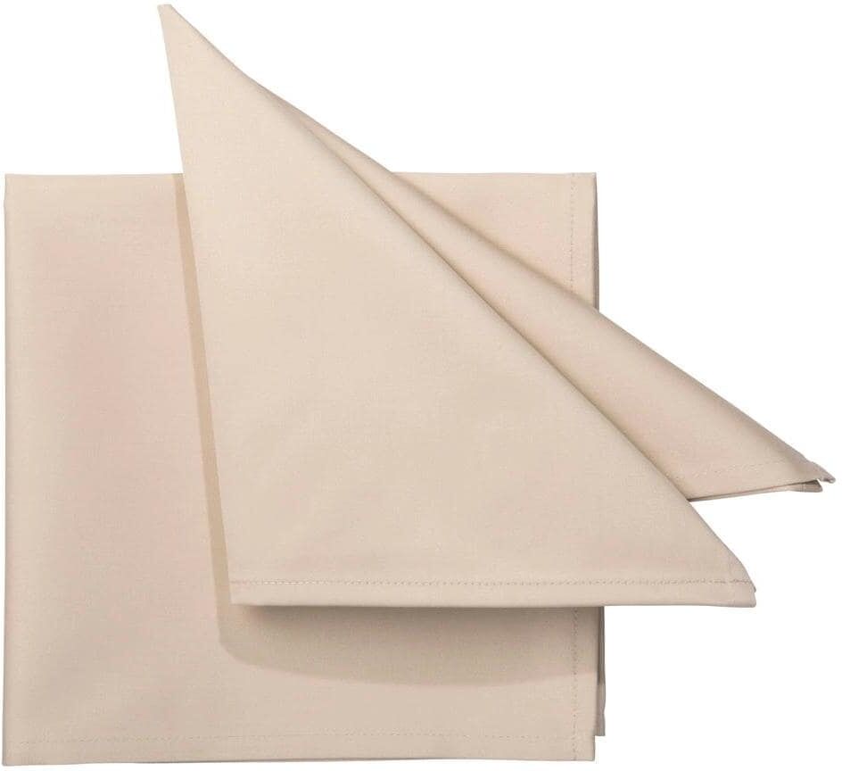 Stoffserviette PICHLER "Solid 45 cm x 45 cm, 6 Stück", beige (natur), B:45cm L:45cm, Servietten, Stoffserviette natur Baumwolle