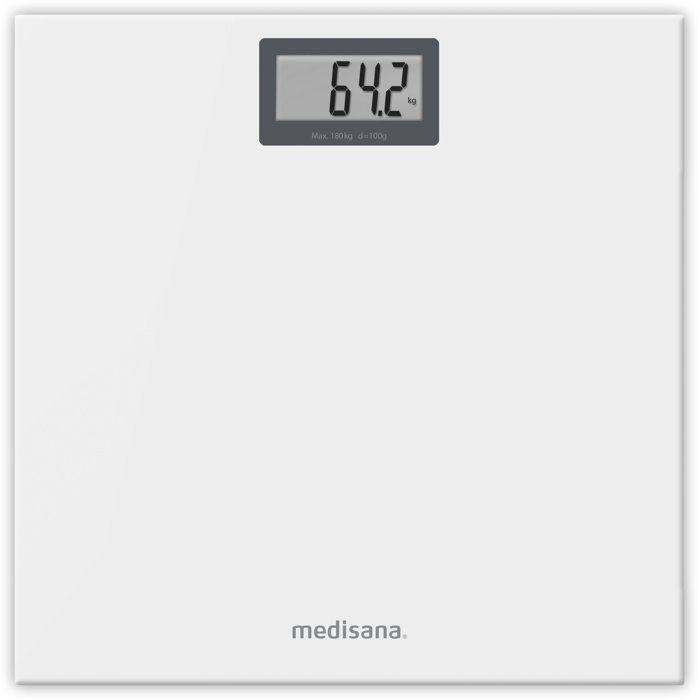 Medisana PS 404 Personal Weegschaal met LCD-scherm en aanraaksensor, Wit, Maximaal 180 kg
