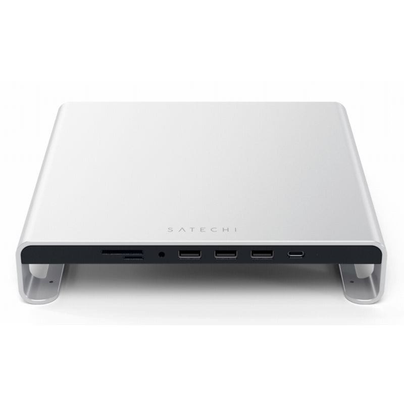 Satechi Aluminum Monitor Stand Hub für iMac silber ST-AMSHS
