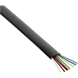 INLINE Modularkabel, 8adrig Flachband schwarz, 100m Ring