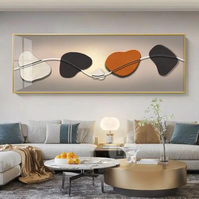 Inspire Essentials Golden Deer Canvas Wall Art With Chinese Style Feng Shui Design 13 20x60cm No Frame