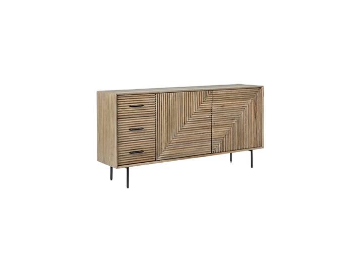 Massives Design Sideboard „Darsey“, 2-türig Mangoholz Natural Bizzotto