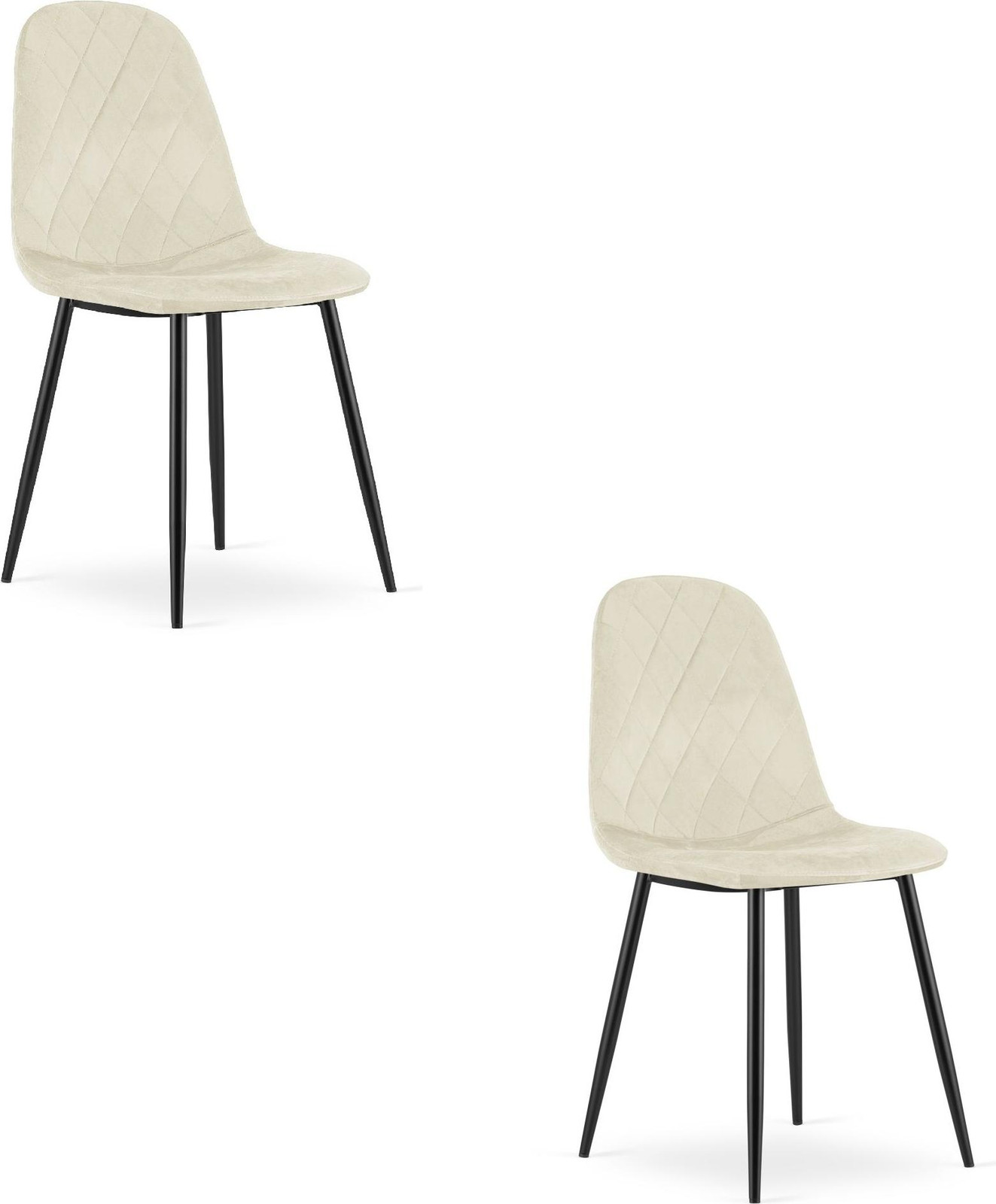 Leobert Asti fauteuil, beige fluweel (set van 2)