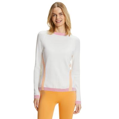 Strickpullover FALKE "FALKE Pullover", Damen, Gr. S, off, weiß (2040), Pullover Strickpullover
