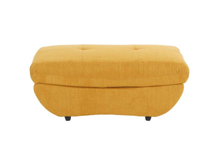Hocker Park mit Stauraum Webstoff Currygelb H: 43 cm