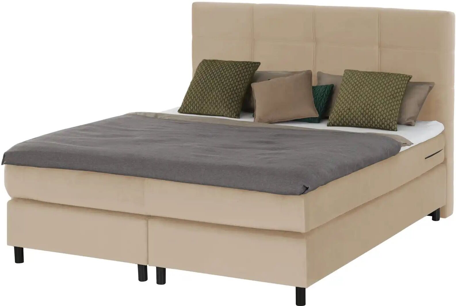 Höffner Boxspringbett  Wind ¦ beige ¦ Maße (cm): B: 160 H: 152