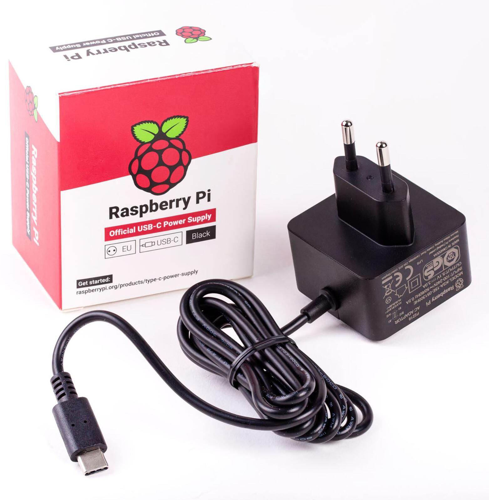 Raspberry Pi offizielles Netzteil für Raspberry PI 4 (15,3 W) schwarz SC1412