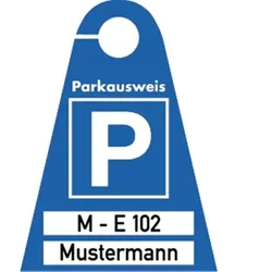 Schild Parkausweis blanko zur Selbstbeschriftung, Kunststoff transparent, 120x165 mm