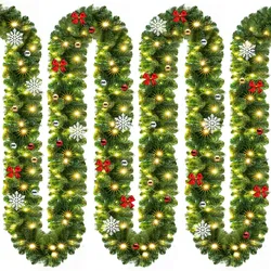 Casaria Weihnachtsgirlande 10m 160 LED inkl. Deko Outdoor Girlande Weihnachten Tannengirlande Außen Weihnachtsdeko