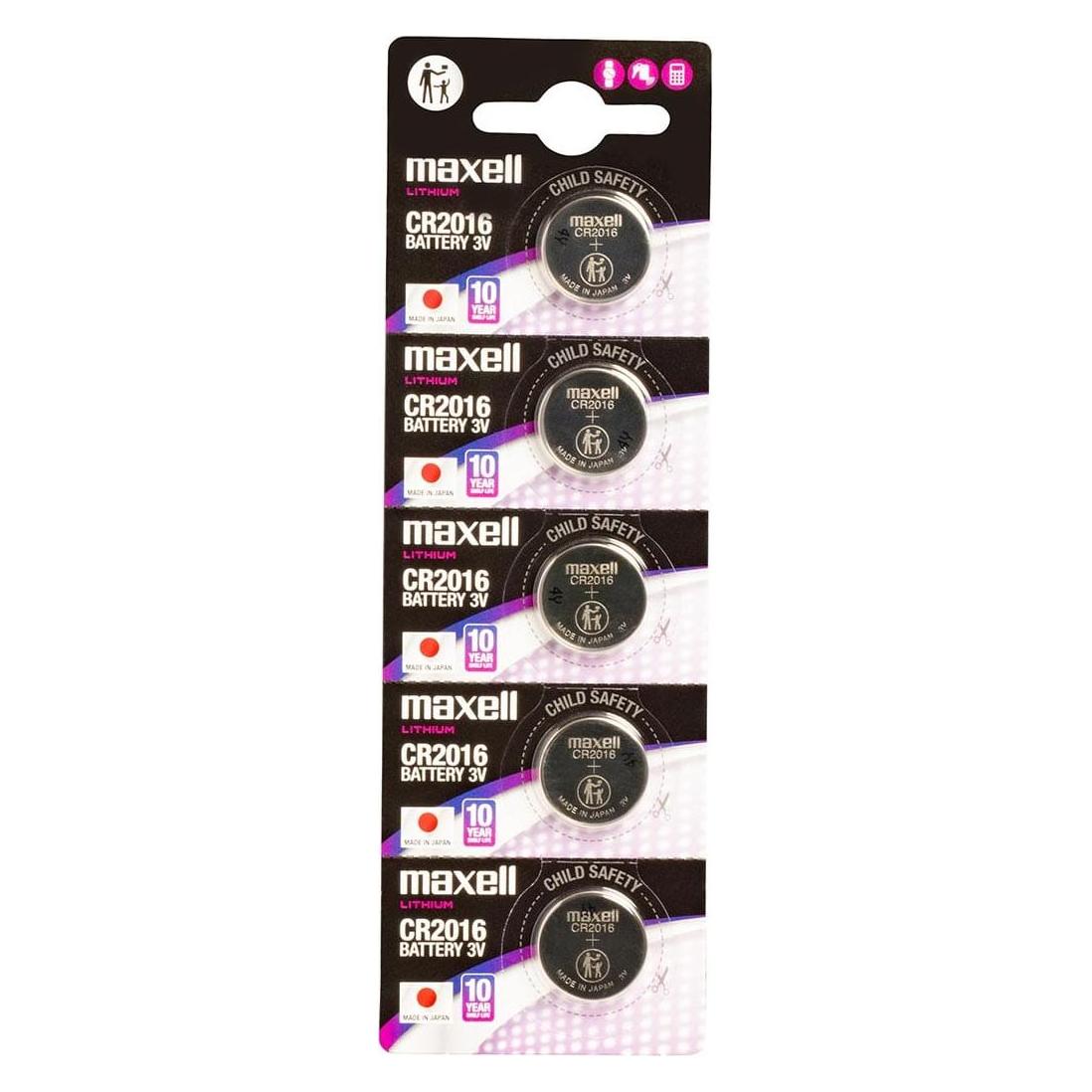 Maxell CR2016 (5 Stk., CR2016, 90 mAh) (18586100)