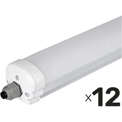 V-Tac, Feuchtraumleuchte, LED-Feuchtraum-Wannenleuchte VT-1249-N, EEK: E, 36 W, 4320 lm, 4500 K, 1200 mm, 12 Stück (4320 lm)