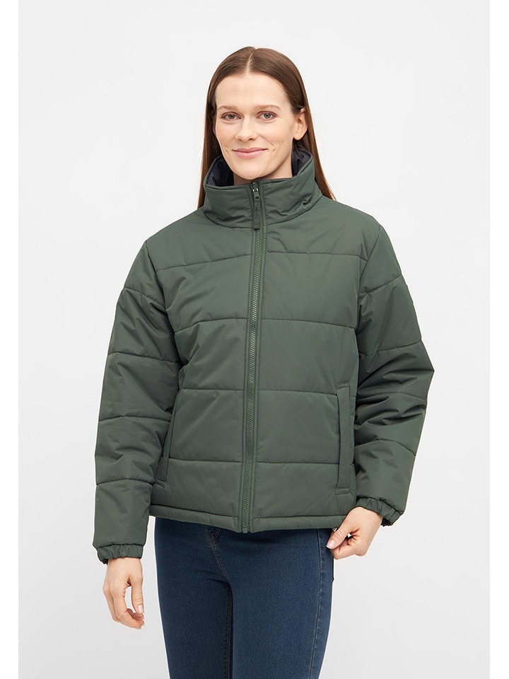 Derbe Wende-Regenjacke in Grün/ Dunkelblau - 38