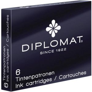 Diplomat Füllerpatronen Standard D10275204 schwarz, 6 Stück