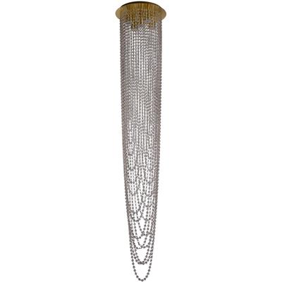 SEARCHLIGHT Hängeleuchte "Hängeleuchte Swoop, 5-flammig", silber (satinmessing und klar), 5, Ø 35cm H: 180cm, 1 Stk., Leuchten, Glamourös, Hängeleuchte