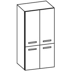 Artiqua 400 Midischrank, Anthrazit Glanz, 400-MTT-1-60-7065-51 400-MTT-1-60-7065-51