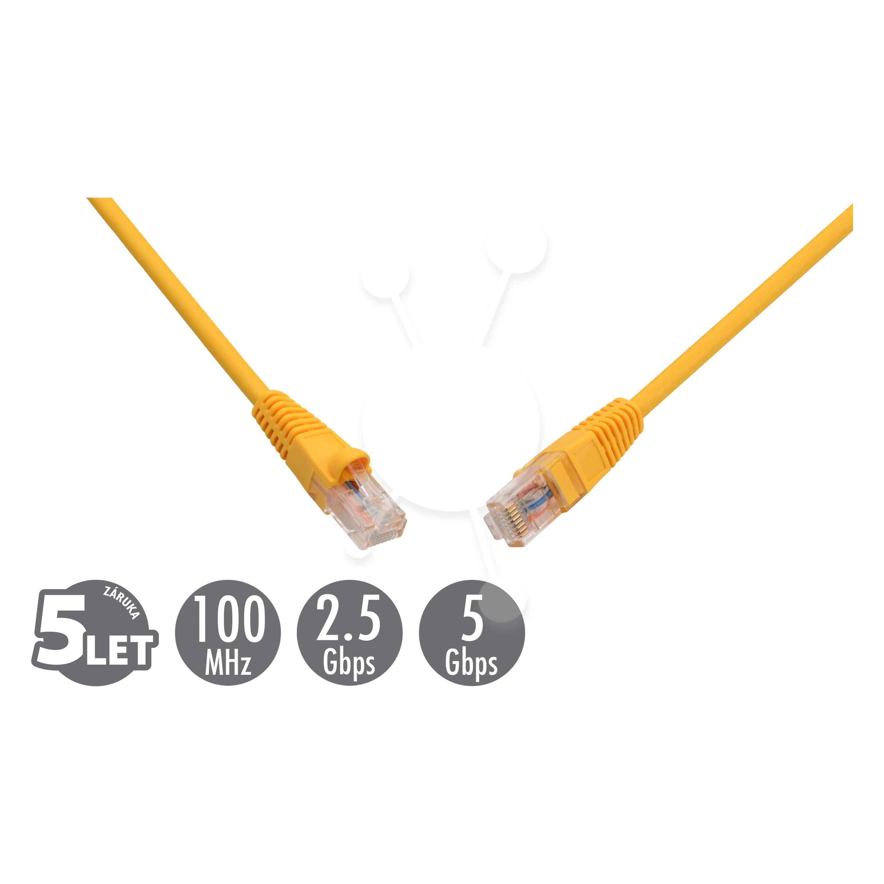 Solarix UTP CAT5E 2 m knicksicheres Gelb / Patchkabel / RJ45-RJ45 (UTP, CAT5e, 2 m) (C5E-114YE-2MB)