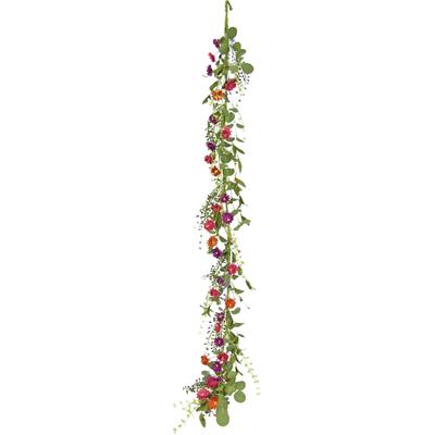 Kunstranke I.GE.A. "Künstliche Blütengirlande", bunt, B:16cm H:150cm L:10cm, Polyester, Kunstpflanzen, Margerite Gänseblümchen Ranke Girlande Deko AST Rebe