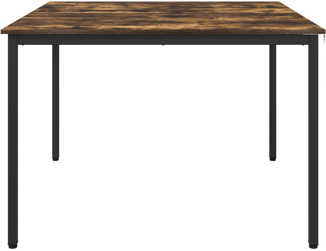 Metro Metal Base Dining Table Walnut 75cmH x 110cmL x 110cmW