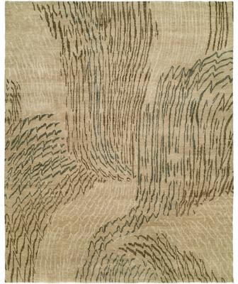 Natori KALATY Modern Beige Hand-Knotted Wool Area Rug