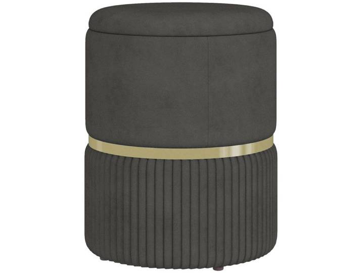 HOMCOM - Tabouret de rangement - Velours - 36x36x44cm - Gris