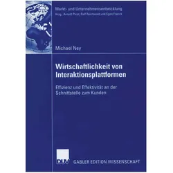 Wirtschaftlichkeit von Interaktionsplattformen, Fachbücher von Michael Ney